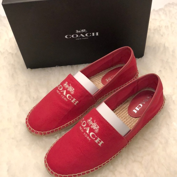 Coach Rhoda Canvas Bright Pink Canvas Espadrille - Picture 2 of 7